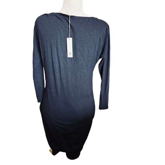 Sundry Navy Blue Long Sleeve Lightweight Dress With Pockets, Size Medium, NWT - Picture 3 of 6